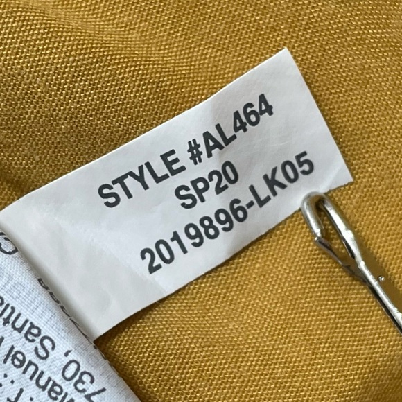 J. Crew Women’s Linen/Cotton Drawstring Pants Size 8 Mustard Yellow Cuffed leg - Picture 8 of 9